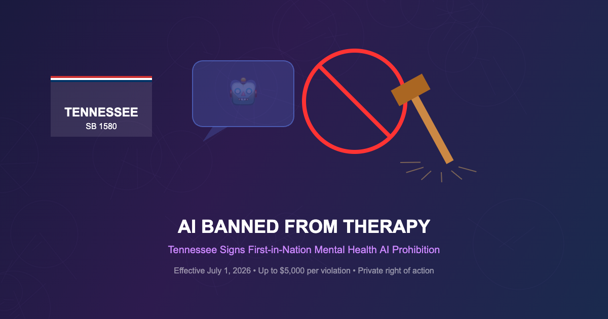 Tennessee Just Banned AI From Acting as Your Therapist — And Millions of Chatbot Users Should Pay Attention